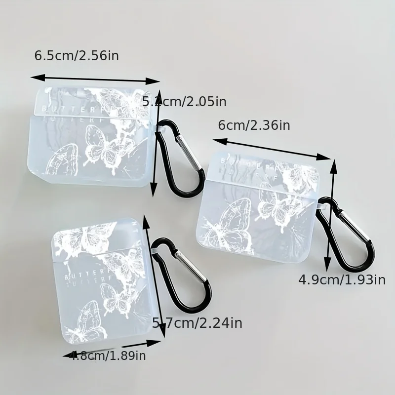 Doodle butterfly Case For AirPods pro2 Protective Cover For Apple Airpods 2 Case  Earphone Accessories Earphone Cover With Keych