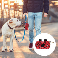 Bag Holder Portable Poop Bags Carrier Buckle Design Durable Polyester Multi-Use Pet Treat Pouch Dog Poop Bag Container Pet