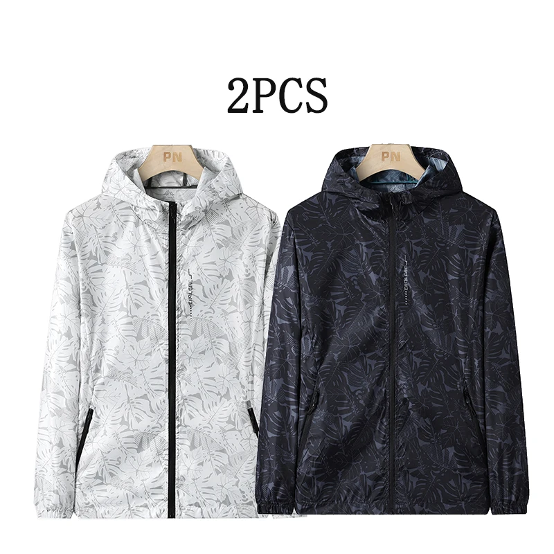 

Men's Performance 2 - Pack Hooded Coats Durable Build Adjustable Hoods Great for Spring and Autumn Adventures Comfort