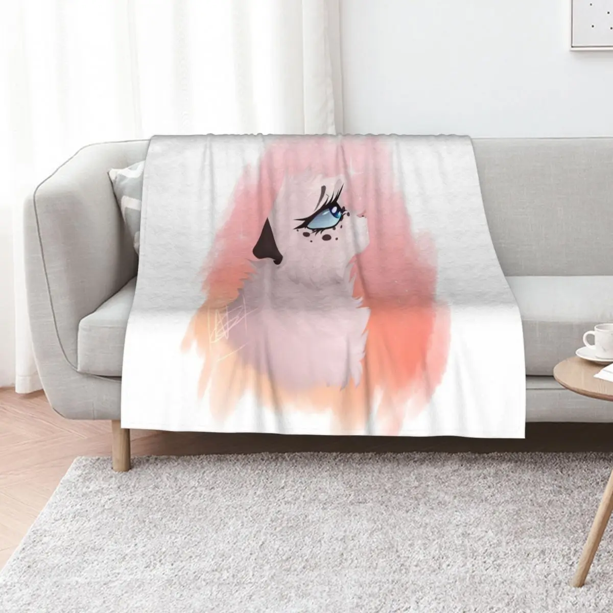 Snowfur Throw Blanket Stylish Couch Blanket for Home Living Room