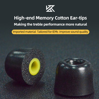 KZ High-End Memory Cotton Ear-Tips Ear Plugs Earphones In Ear Monitor Wired Headphones Noise Isolating Ear Pads Original Headset