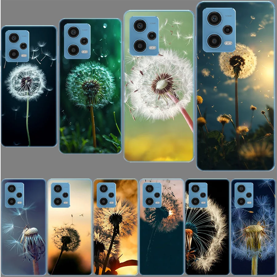 Dandelion Seeds Case for Redmi Note 12 Pro 11 Pro Plus 12S 11S 11T 11E 10 5G 10S 9S 9T 9 8T 8 7 Phone TPU Clear Cover