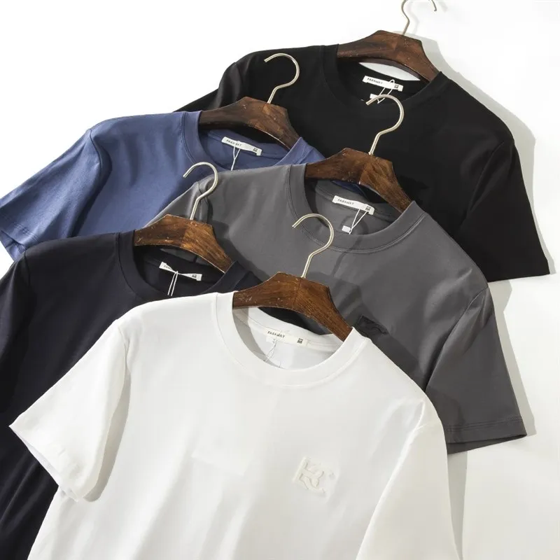 

Футболка из чистого хлопка с круглым вырезом и коротким рукавом, мужская, летняя, молодежная, модная, с 3D-принтом, технология Velvet, антибактериальная, цветная