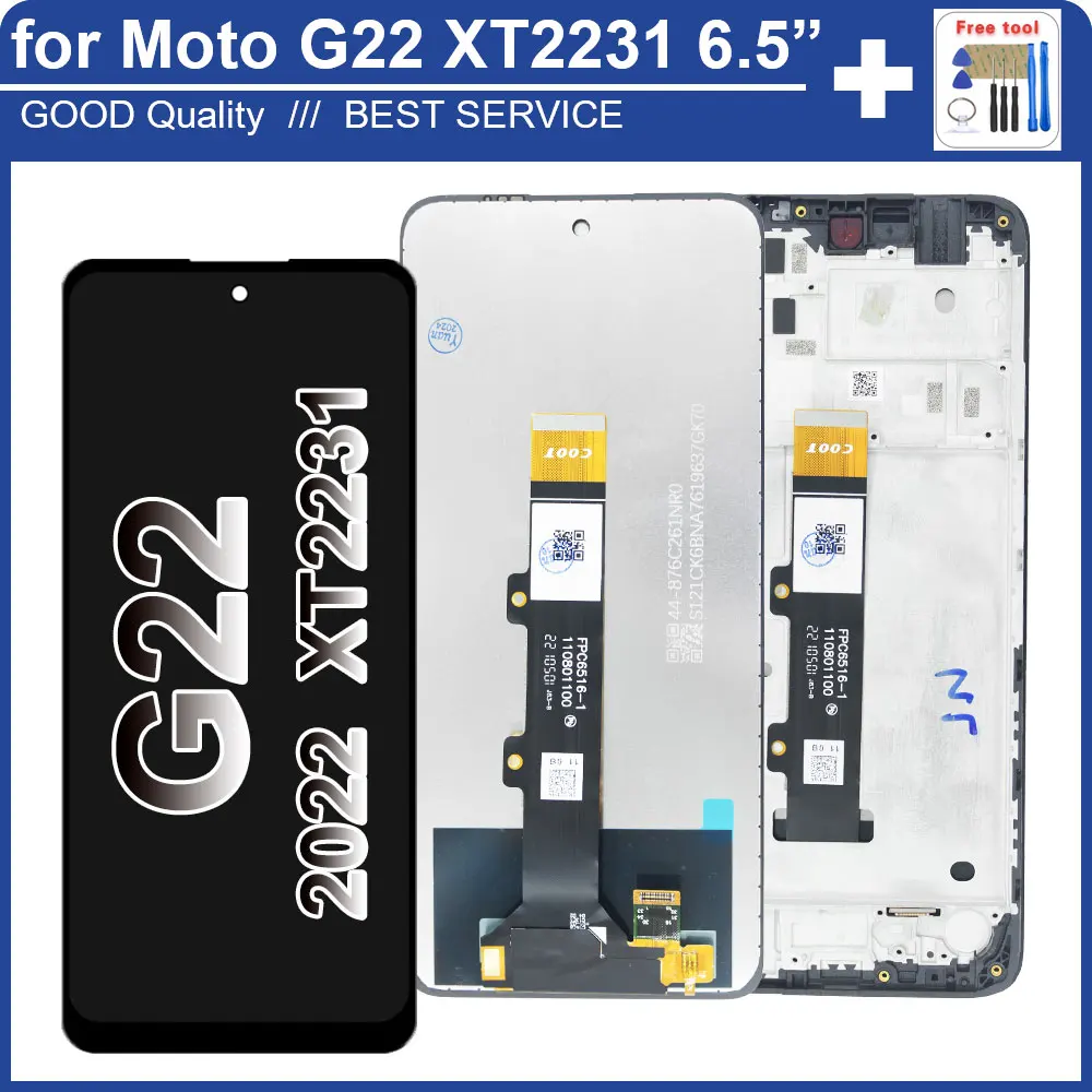 

6.5" LCD for Motorola Moto G22 2022 XT2232 LCD Display Touch Screen Digitizer Assembly Replacement for Moto G22 2022 XT2232-2