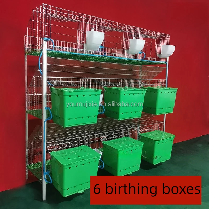 Farm Equipment Rabbit Cage 9 Rooms Domestic Rabbit Cage Home Use Non-Clear Feces Female Rabbit Cage