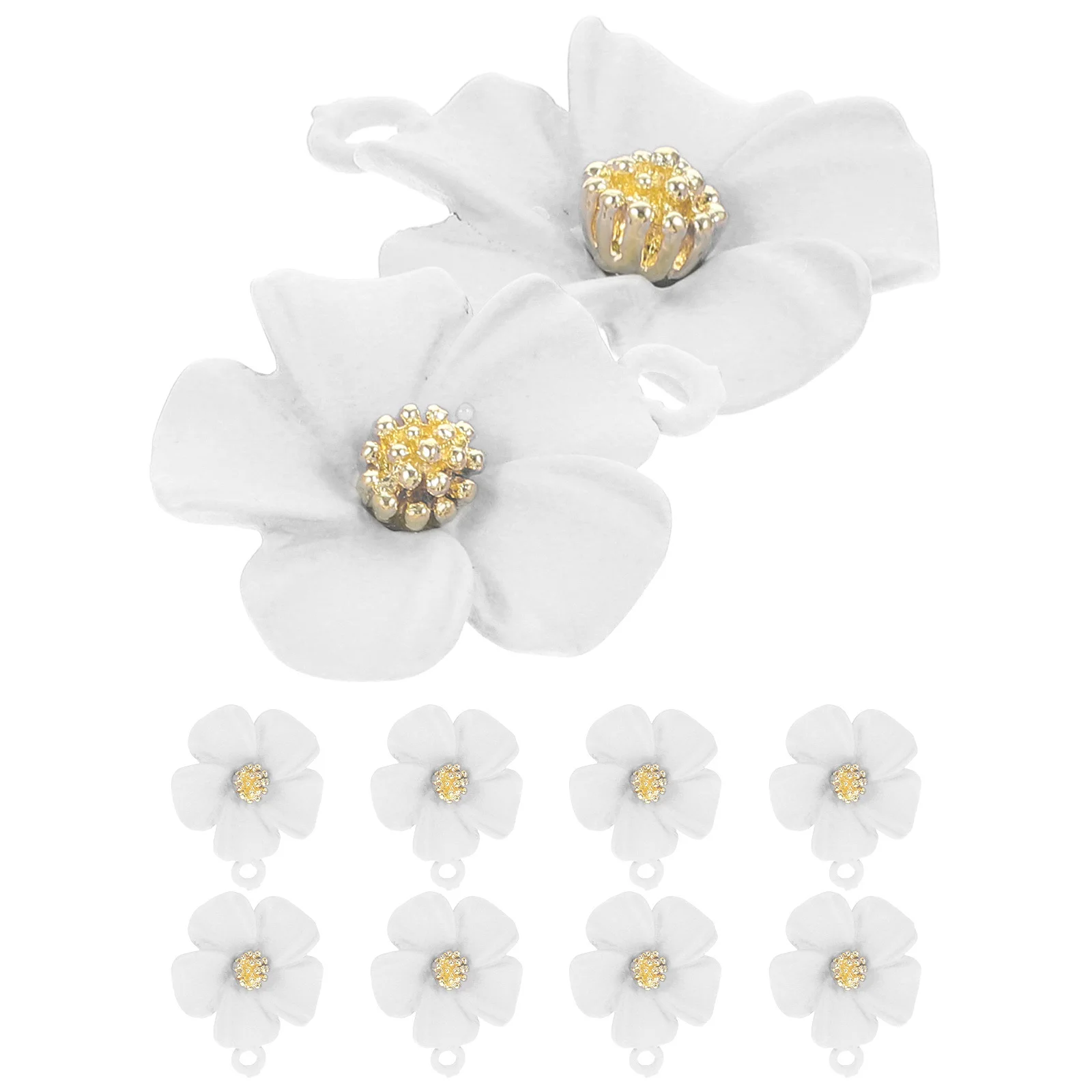 10 قطع زهرة قلادة الاكريليك سحر الأقراط خفيفة الوزن مستلزمات صناعة المجوهرات السحر السائبة لمجموعة سوار قلادة الحرفية