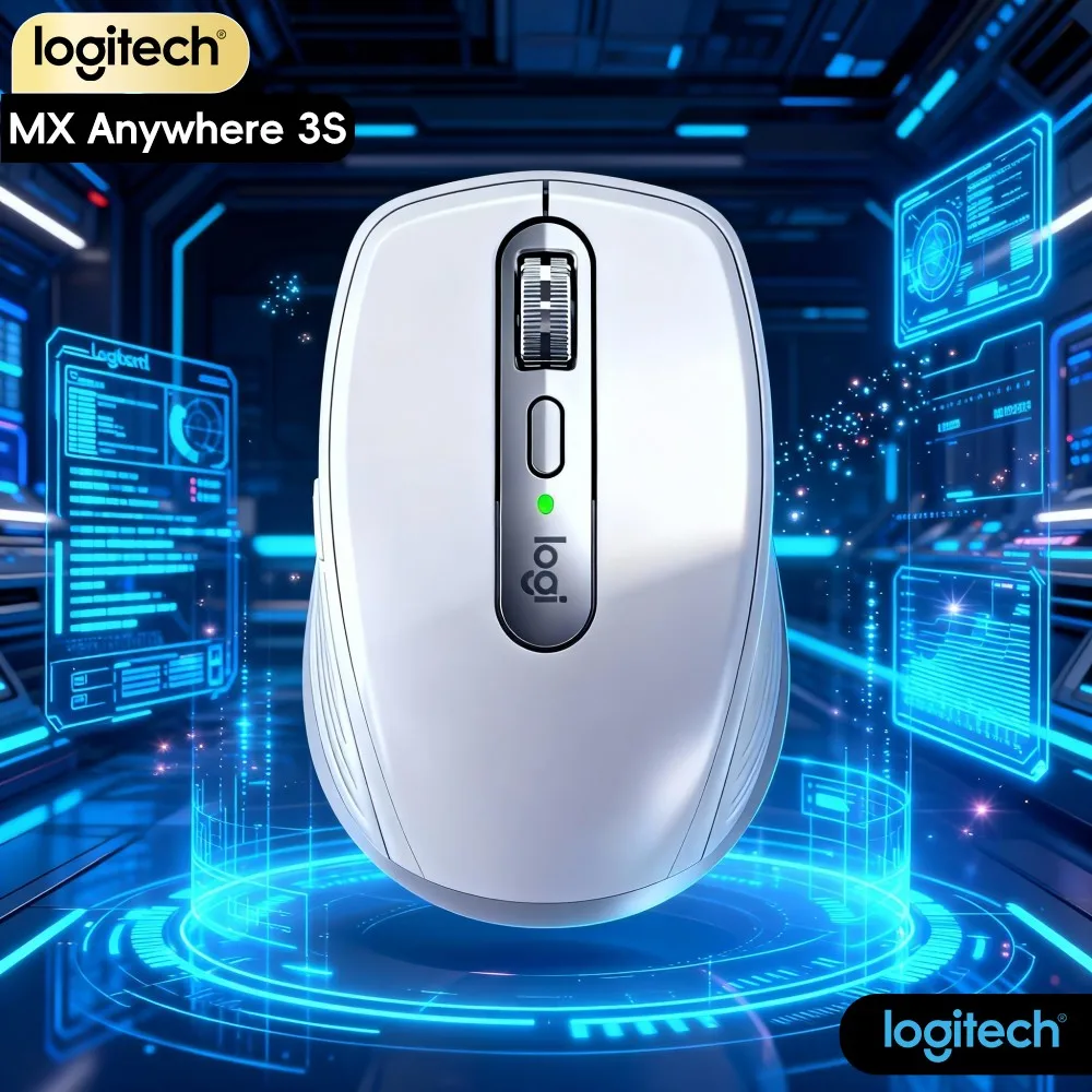 Quiet Running Compact Mouse Logitech MX Anywhere 3S Ergonomic Palm Fit For Hardware Merchant Inventory Reviewing Work