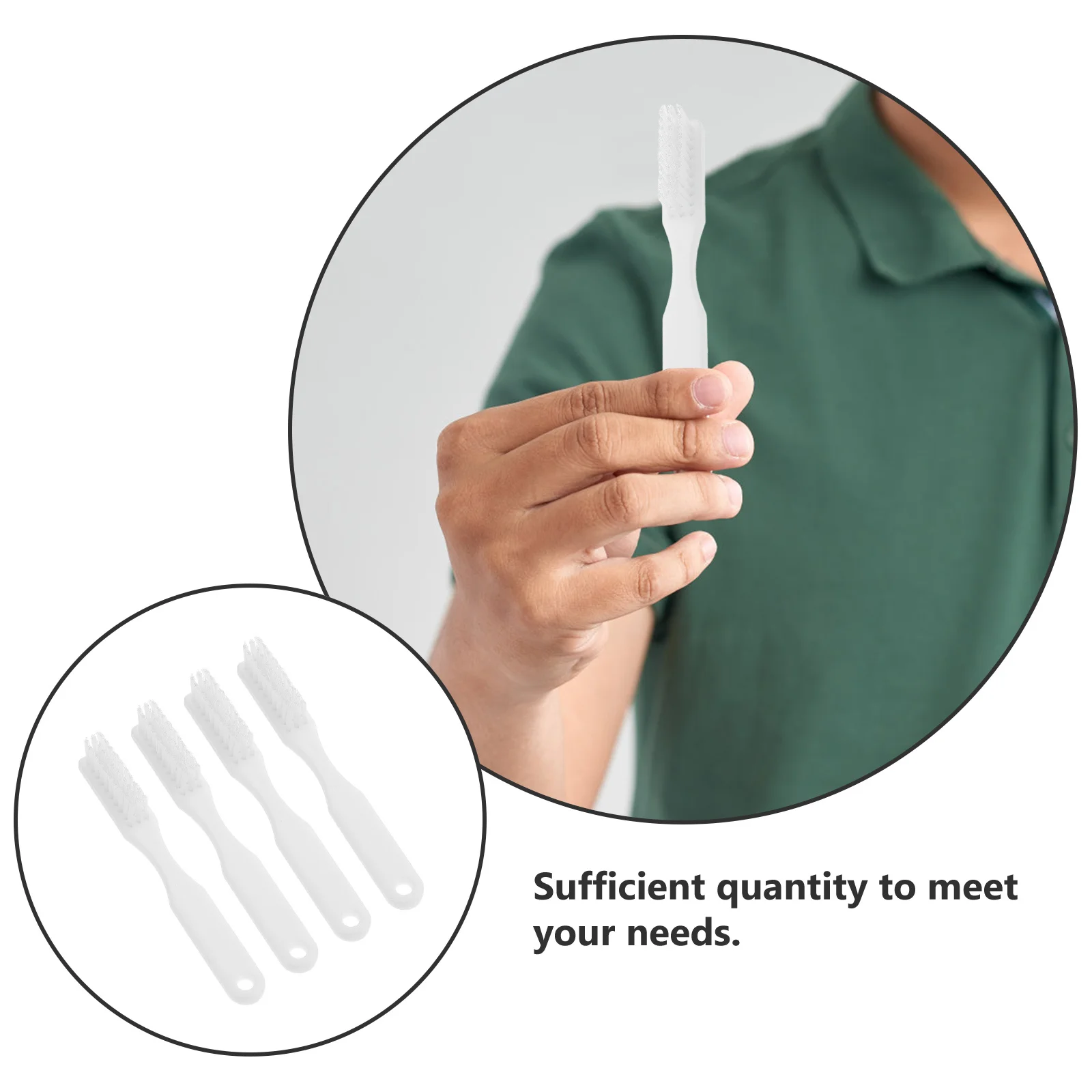 20 قطعة فرشاة أسنان الإصبع سجن صغير استخدام مقبض قصير رئيس شعيرات ناعمة أداة تنظيف الفم فرشاة أسنان صغيرة للسفر السائبة #2