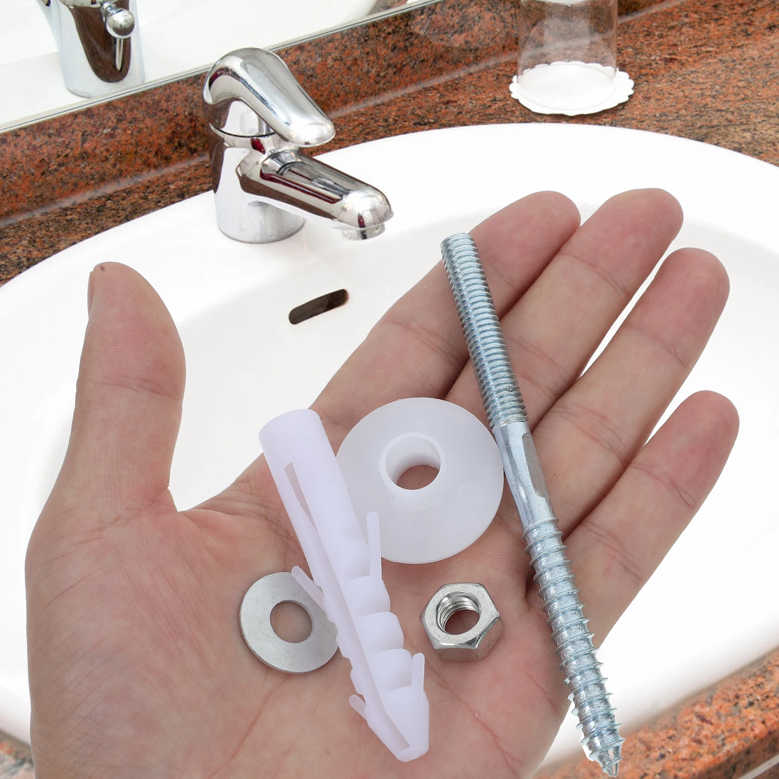 

Wash Basin Fixing Screws Durable Wall Mount Basin Fastening Screws Easy Installation Secure Fastening for Toilet Seat Shower