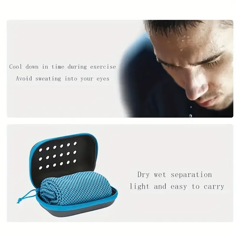 Running Fitness Towel EVA Sweat Wiping and Cold Proof Outdoor Sports Towel Box Can Cool Down and Absorb Sweat Ice  Beach Towel