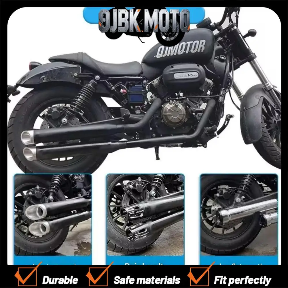 

【Perfect fit】For QJMOTOR QJ SRV 300 350 VS custom exhaust Cobra retro pipe