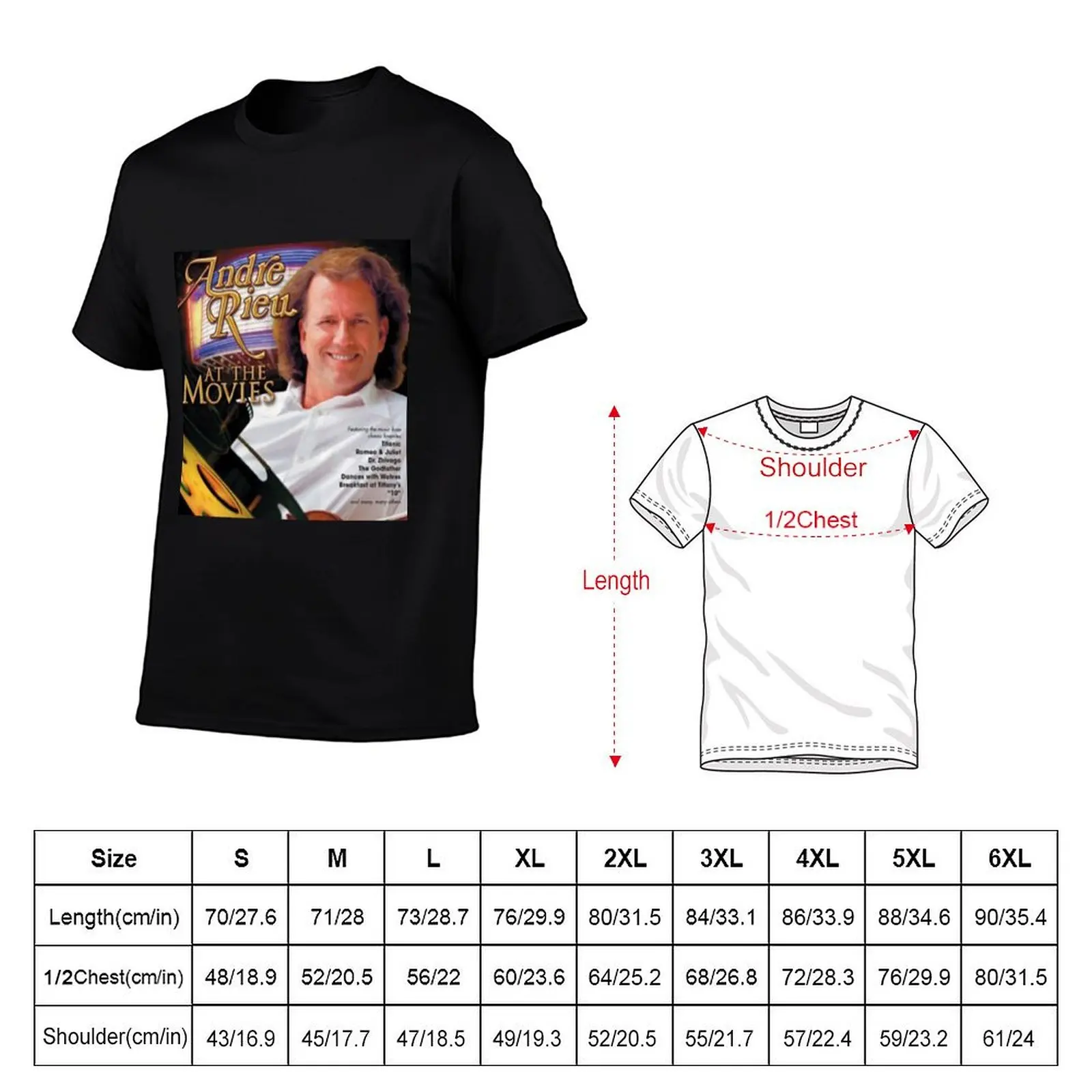 Andre Rieu Andre Rieu At The Movies T-Shirt Sporty Casual Quick Dry T-Shirt