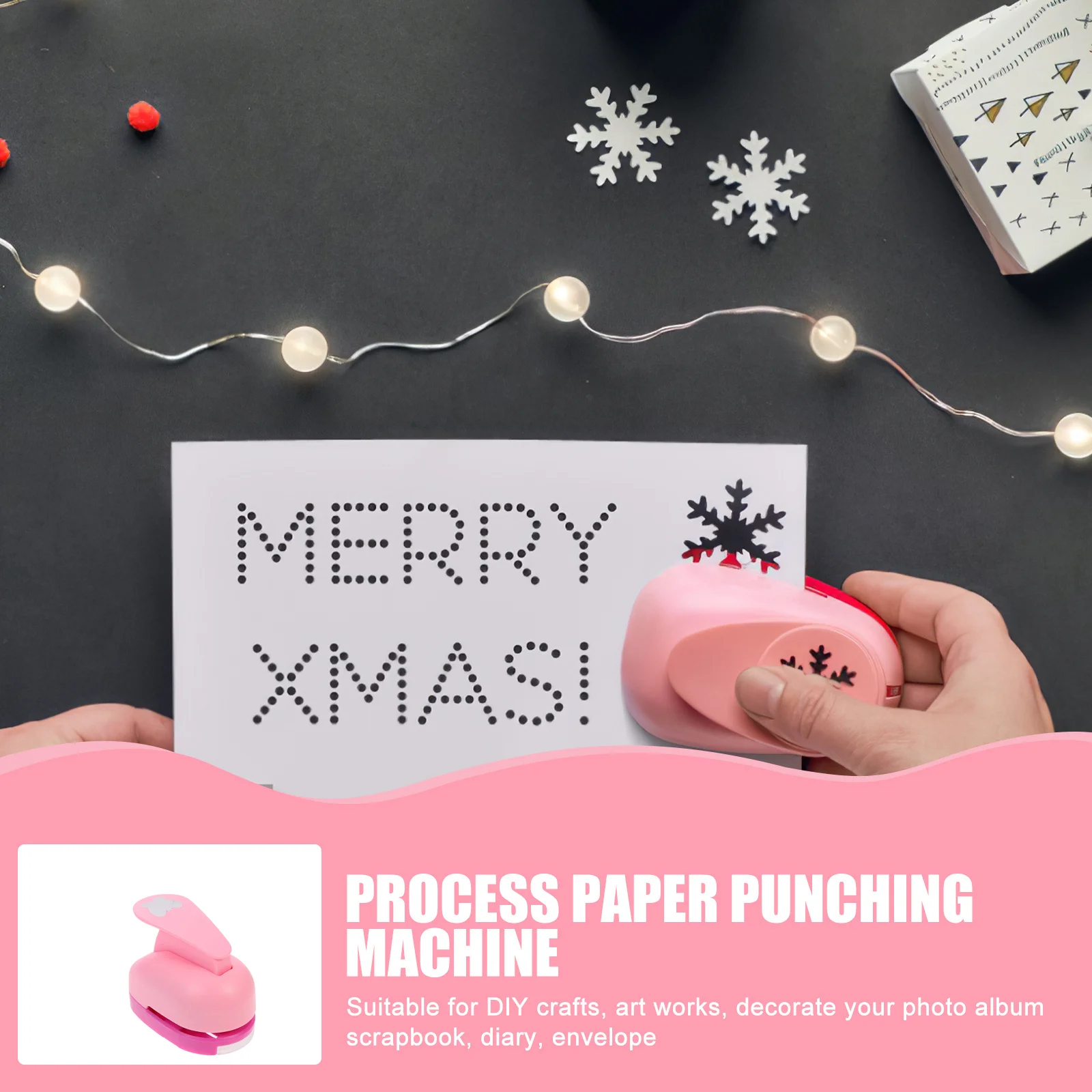 DIY Crafts Making Paper Punch Manual Hole Puncher Scrapbook Puncher Portable Lightweight Handmade Hole Punch Card Making Tool