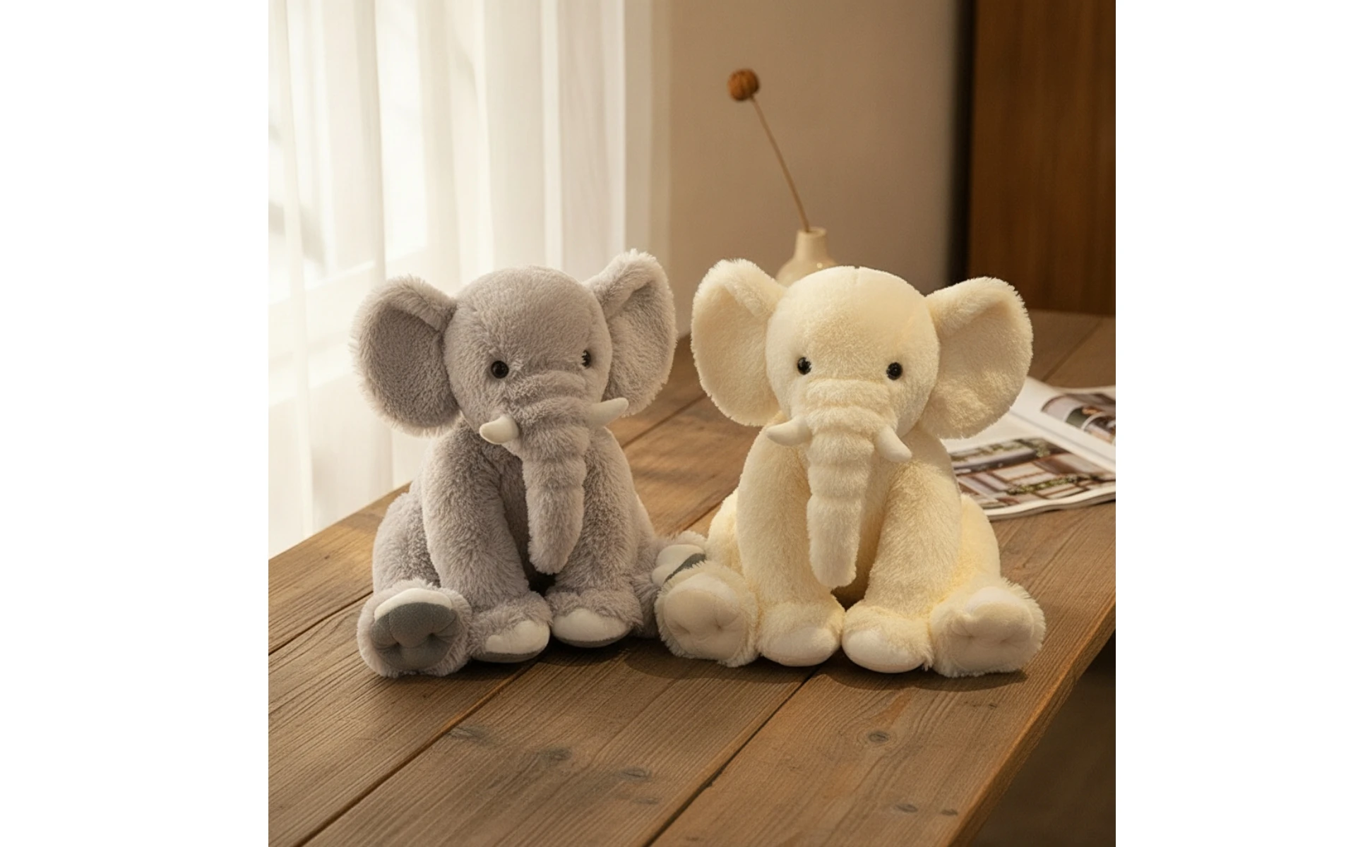 Elephant Stuffed Animal Soft Stuffed Elephant Cuddly Cute for Children, Nursery, Bedroom