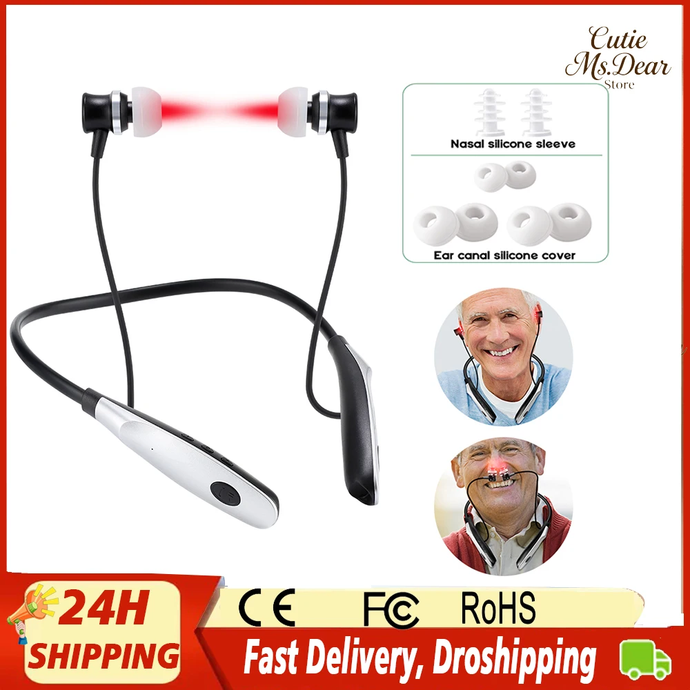 

Portable 650nm Light Wave Ear Canal and Nasal Treatment Nasal and Ear Canal Laser Irradiator Rechargeable Neck-hanging