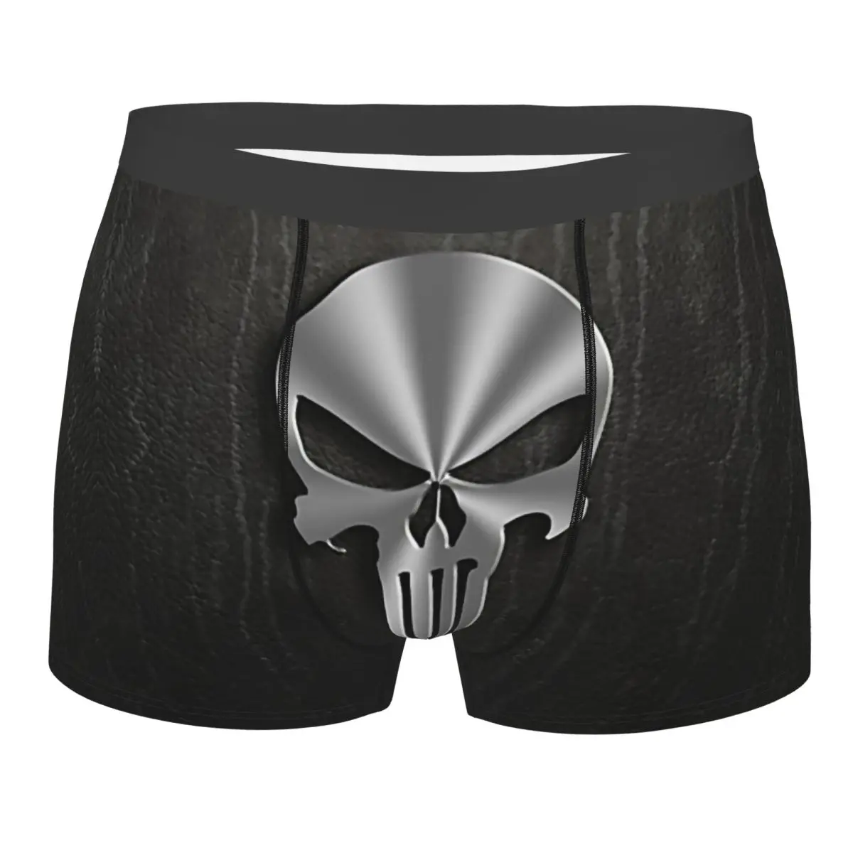 Maßgeschneiderte Mode Punisher Schädel Symbol Boxer Shorts Höschen Herren Unterhose Stretch Trendy Superheld Briefs Unterwäsche