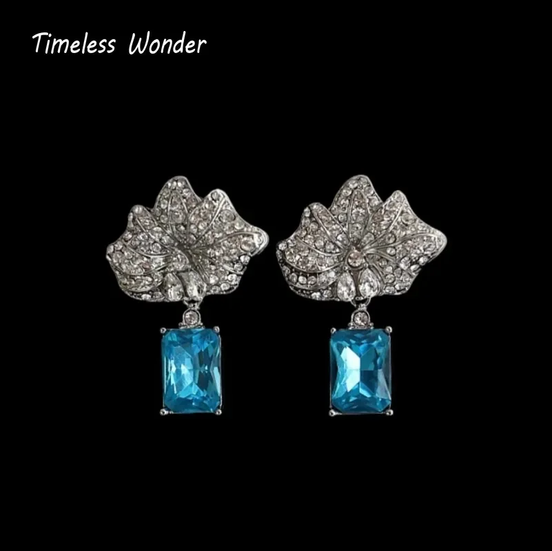 

Timeless Wonder Fancy Zircon Geo Stud Earrings for Women Designer Jewelry Punk Vintage Sweet Gift Rare Top Neat Classy 3346