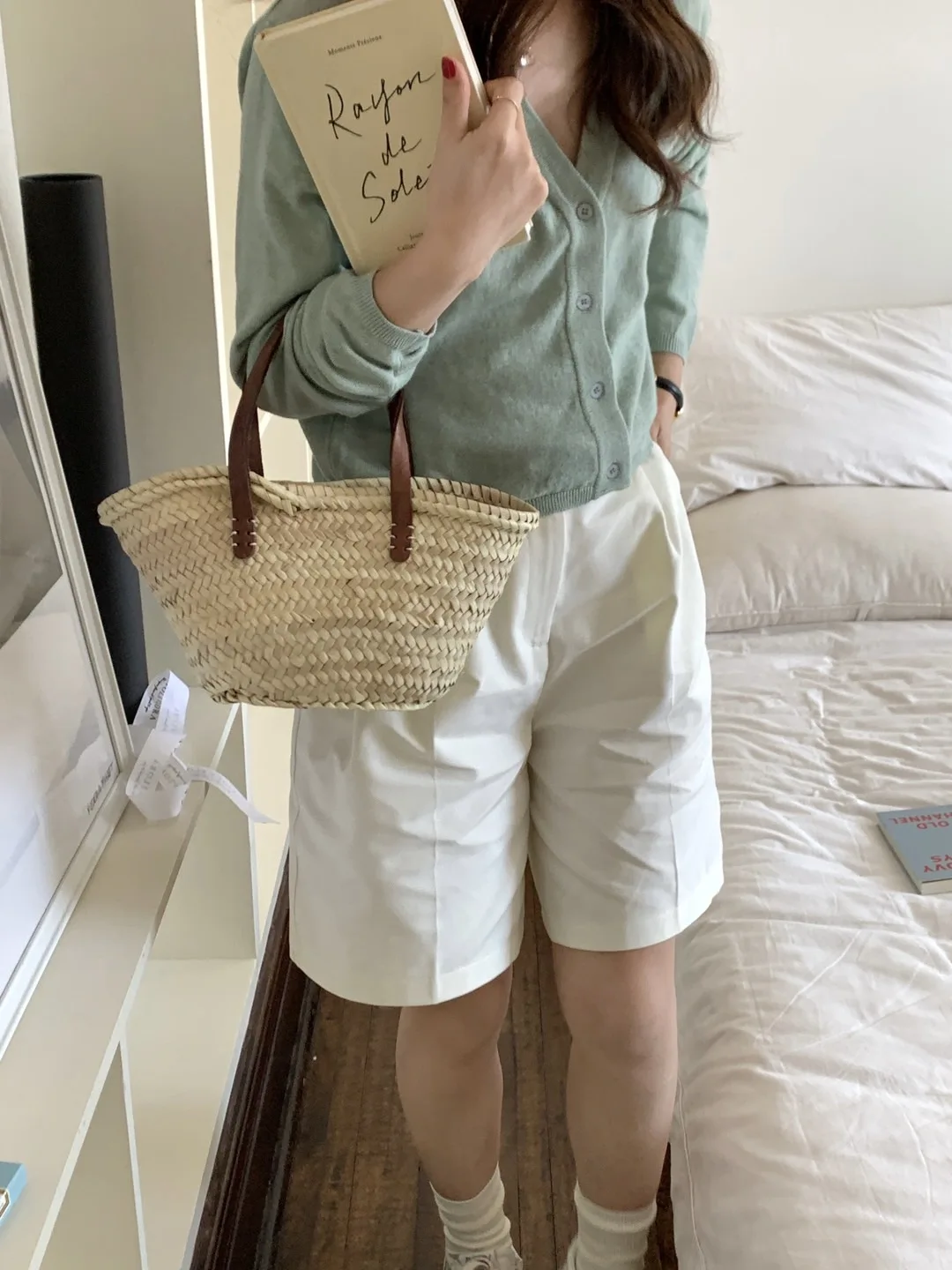 

PBGAU Spring Summer New Handwoven Basket Handbag Women's Travel Tote Bag Simple Faionable Multi-purpose Handheld Bag