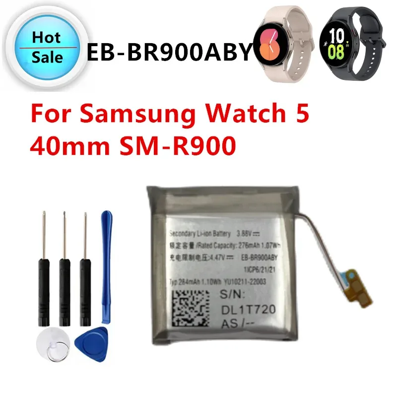 EB-BR900ABY 276 мАч новый аккумулятор для Samsung Watch 5 40 мм SM-R900 аккумуляторы для умных часов + бесплатные инструменты