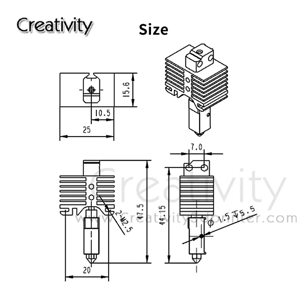 Actualización Hotend para Bambu Carbon Lab X1 y P1P Termistor Varilla de calentamiento CHT Boquilla de acero duro Bamboo P1P Bambulabsx1 J-Head Hot