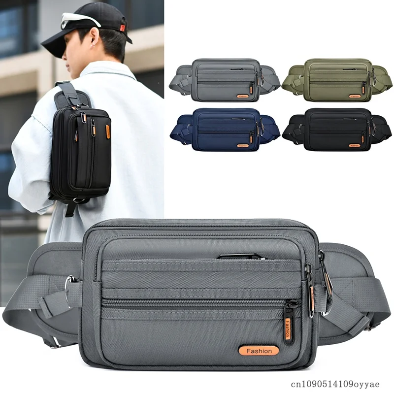 

Waterproof Men Waist Bag Fashion Running Sports Chest Bag Unisex Sling Crossbody Bag Casual Hip Belt Bag Men Waist Packs
