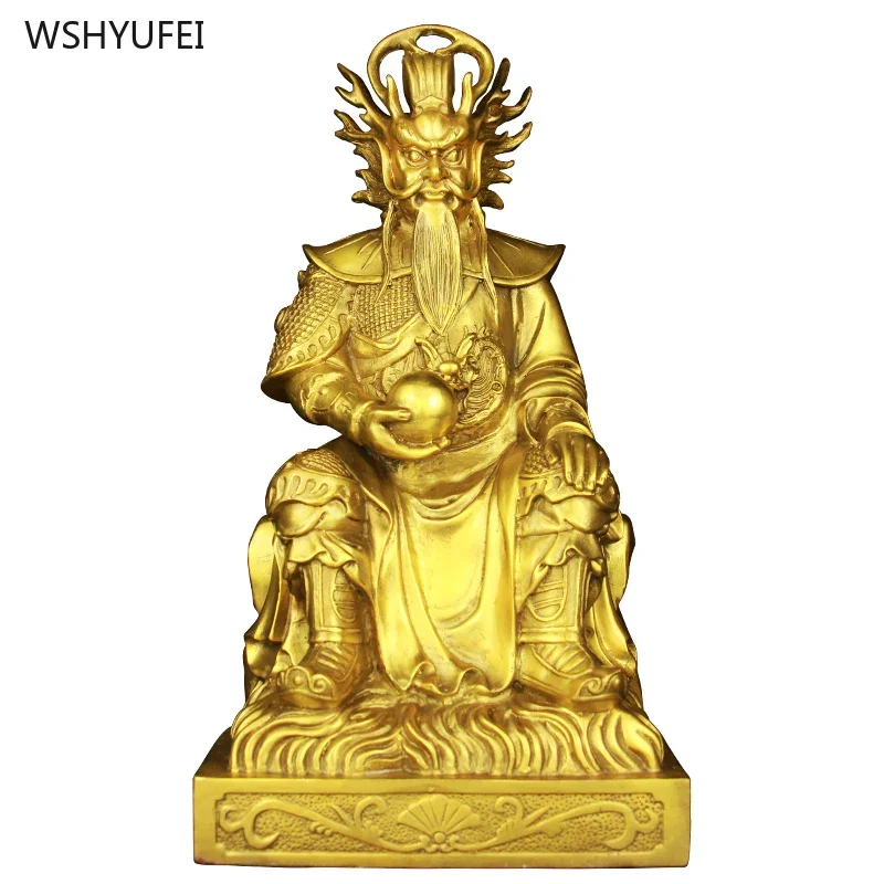 

1 pc Brass East Sea Dragon King Statue living room shop company home decoration Crafts Feng Shui Accessories Household Sacrifice