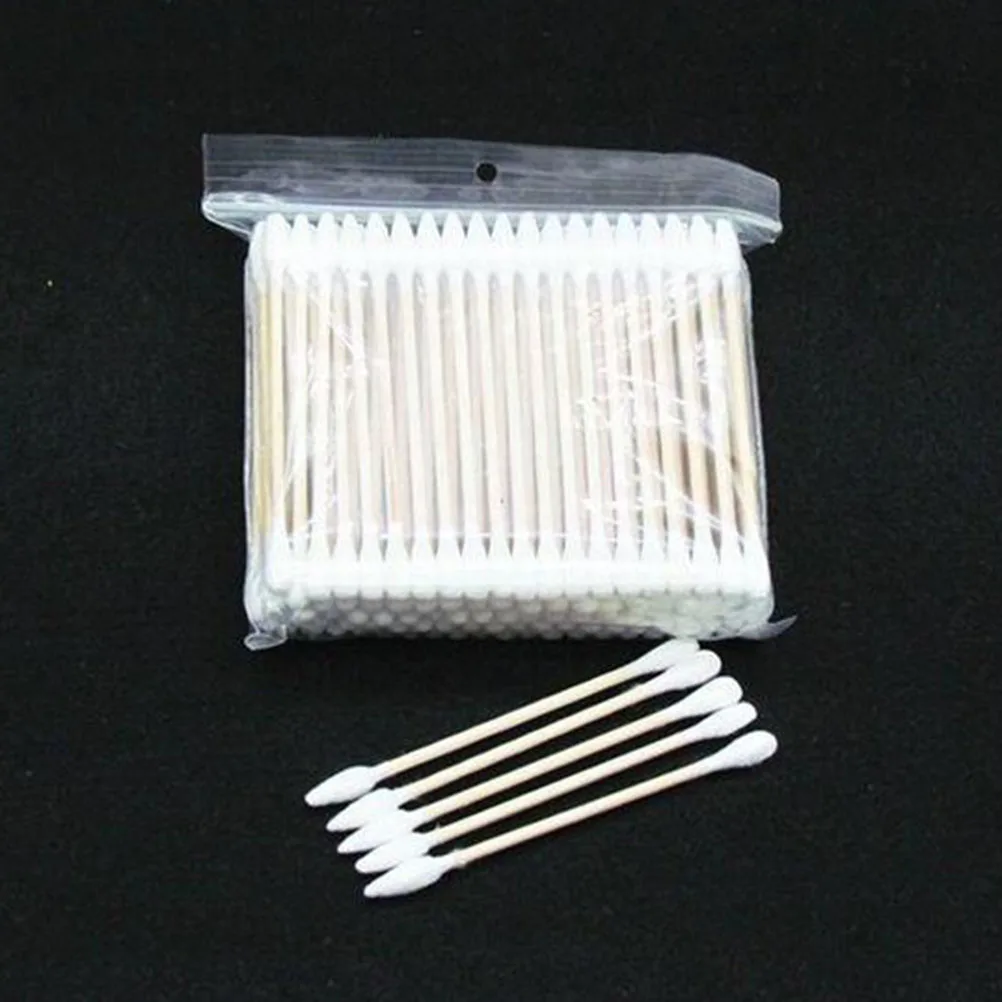 400pcs Cotton Swabs Multipurpose Dual Headed Clean Makeup Tool Disposable Buds for Ear Cleaning Wound Applications