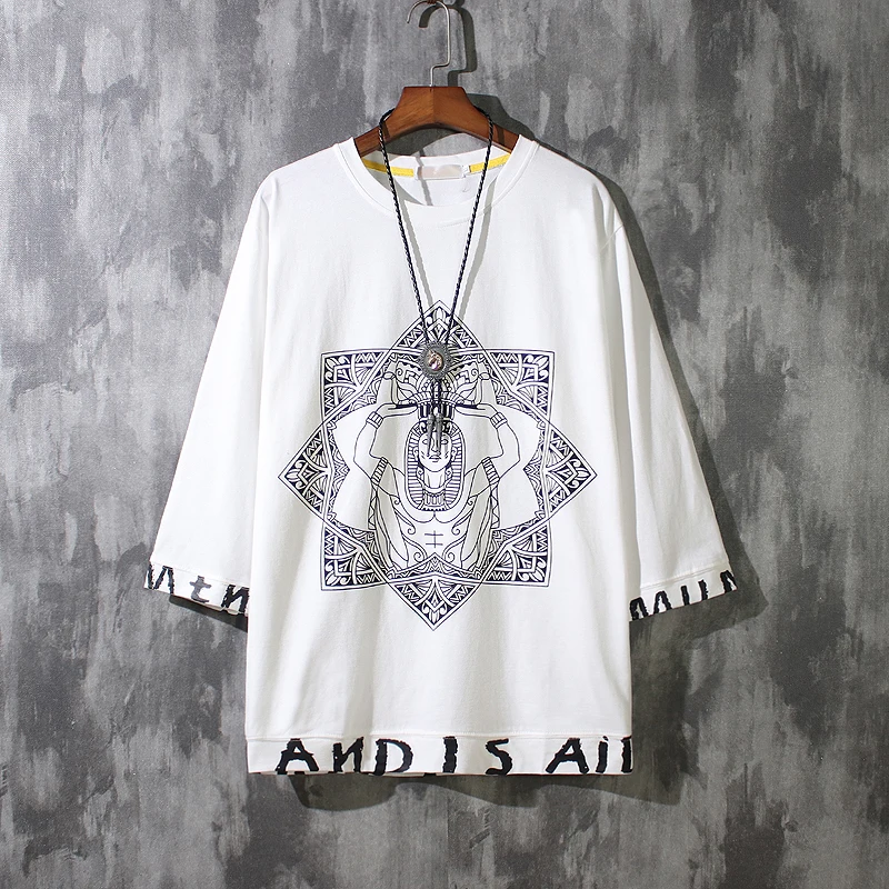 Graffiti Print Casual Tee Men Short Sleeve Hoodie Sweatshirt Streetwear Fashion Harajuku Male Tshirts $9 Clearance of Inventory