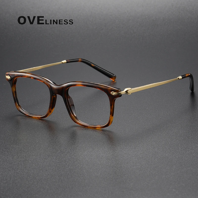 

2023 Acetate titanium Glasses Frame for Men Retro Myopia Optical Prescription Eyeglasses Frame Men Women Korea Luxury Eyewear