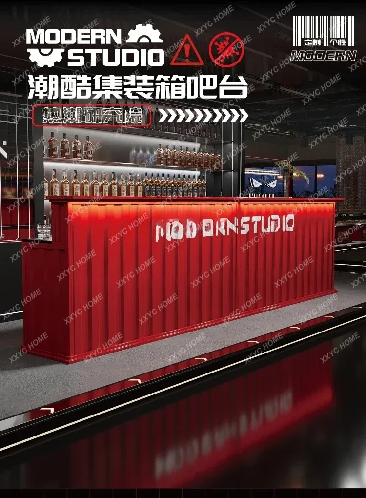AAIndustrial Style Bar Bar Checkout Page Clear Bar Shop Small Commercial Wrought Iron Front Desk Reception Desk