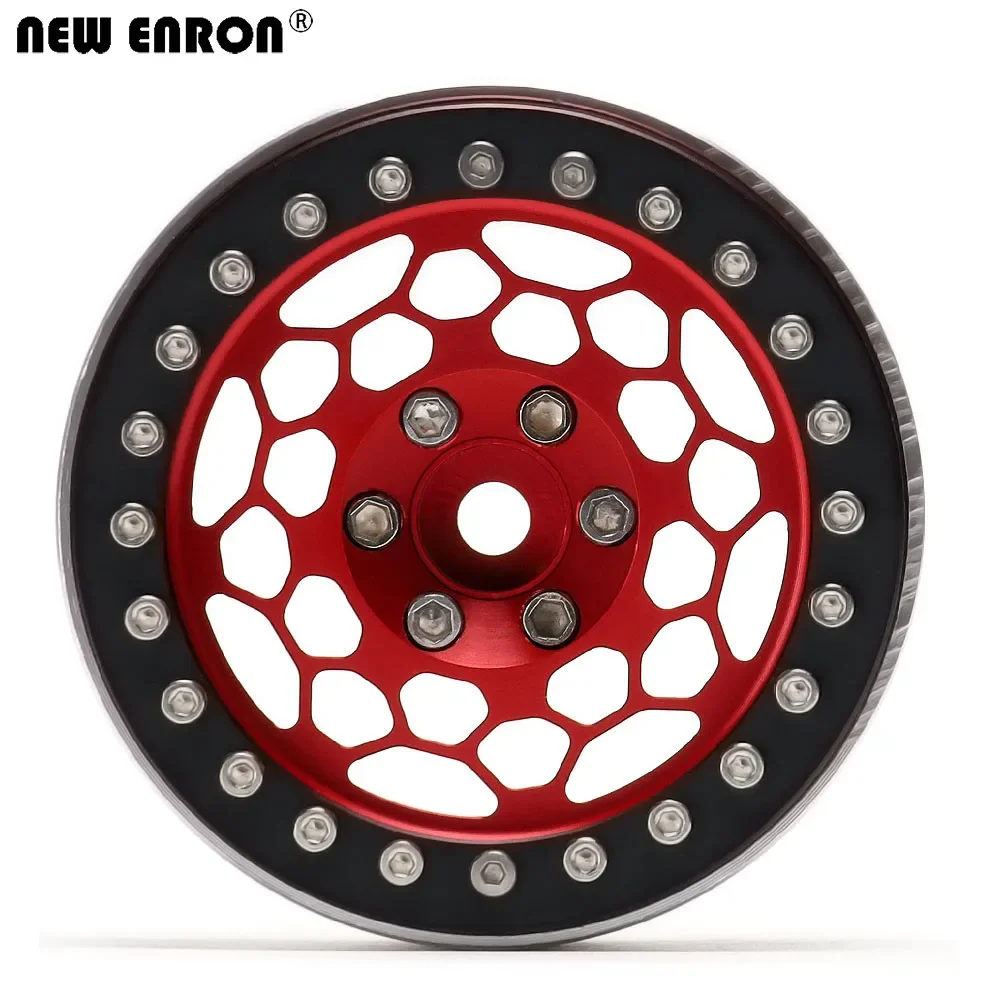 NEW ENRON  2.2“ Alloy Beadlock Wheels Hub Rim for RC 1/10 12mm Hex Crawler Car Axial SCX10 90046 RR10 Wraith YETI CC01 TF2