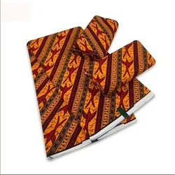 Tela de cera auténtica de algodón de Ghana, tela de estilo africano de 6 yardas/piezas, estampada de buena calidad para coser ropa africana