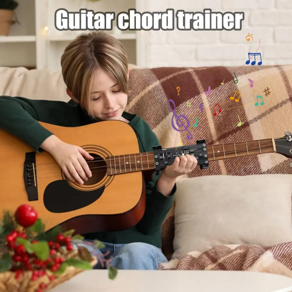 Portable Guitar Chord Helper Trainer, Chord Presser For Beginner Arthritis Player Acoustic Electric Guitar Learning