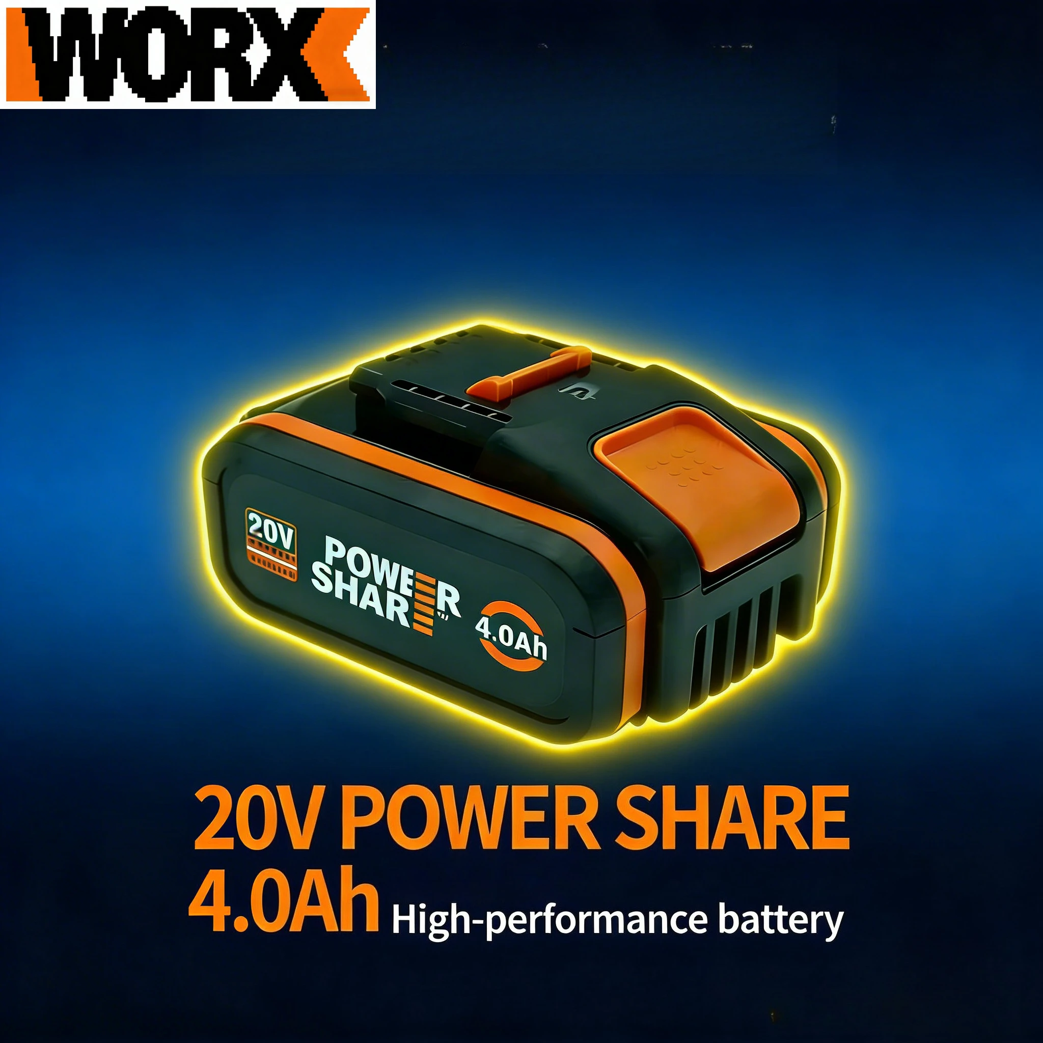 

WORX 20V brushless lithium electric angle grinder WX802 chainsaw WG322 original battery charger original 8.0 battery.