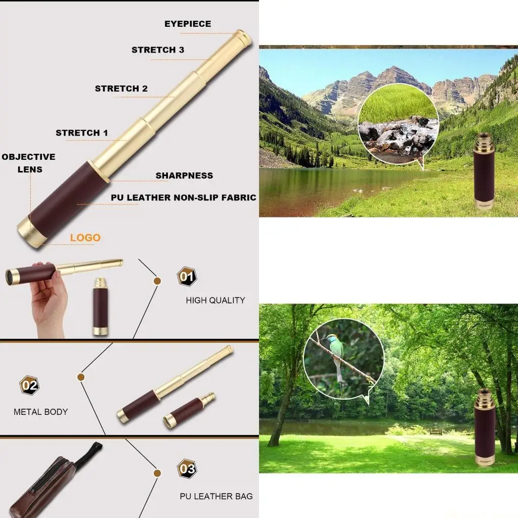 

31BE Adjustable 25x30 Handheld Tiny Telescopes, Portable Spotting