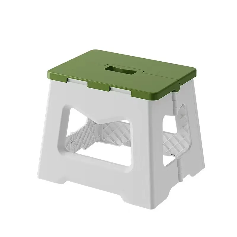 Foldable plastic stool thickened home bathroom low stool stackable durable spare outdoor tool dining room chair waterproof