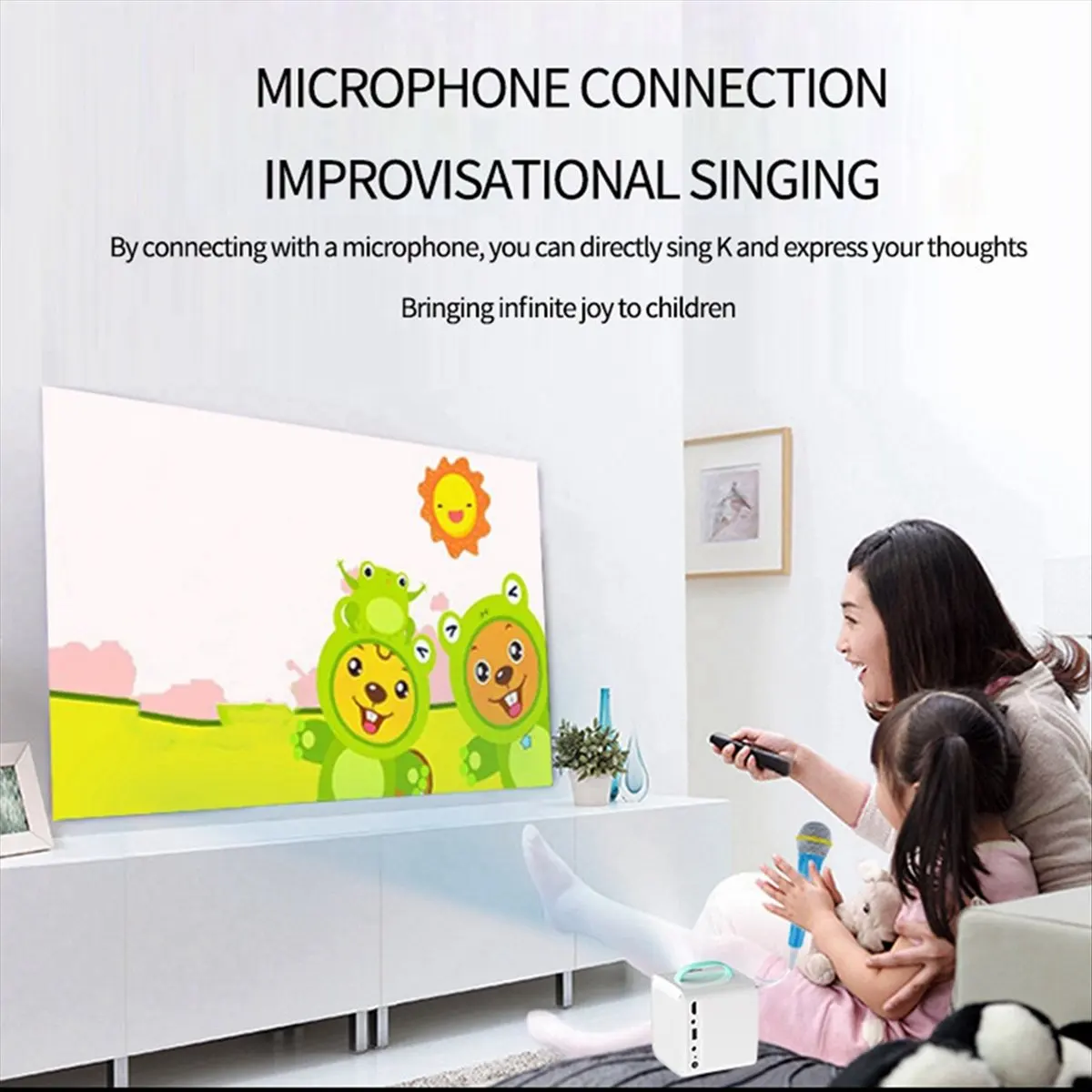 

【A90U】Q2 Mini Projector for Kids 800x480 Resolution, Portable Home Theater Beamer Ideal Christmas and Birthday Gift AU Plug