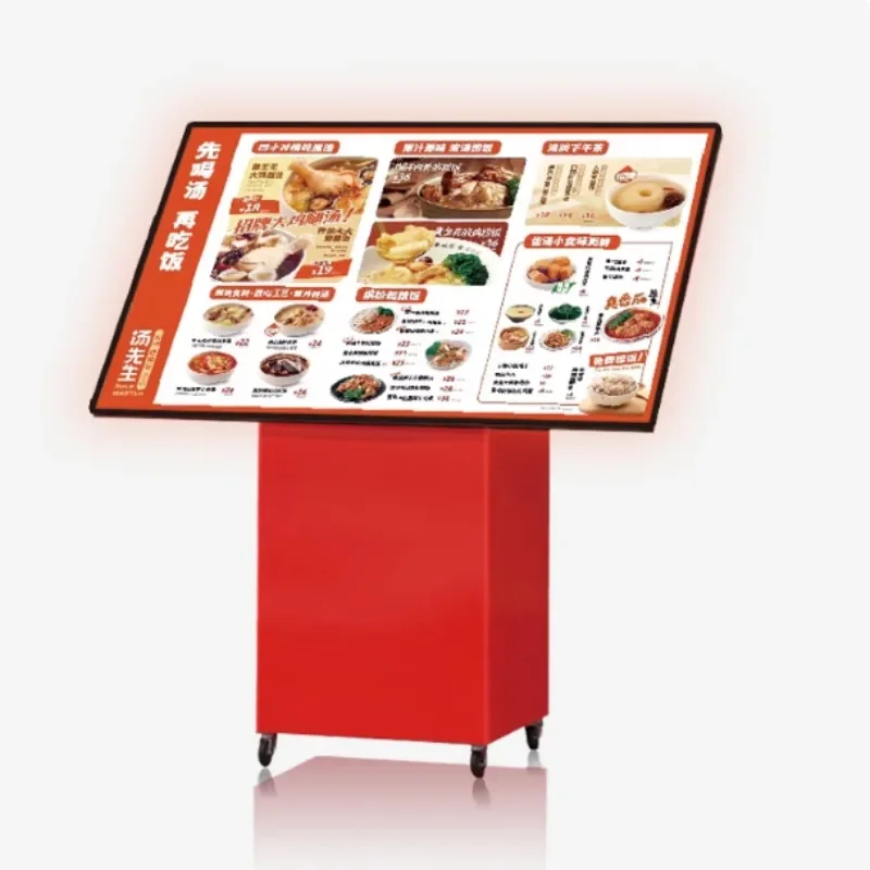 Restaurant entrance drainage light box billboard vertical charging luminous menu