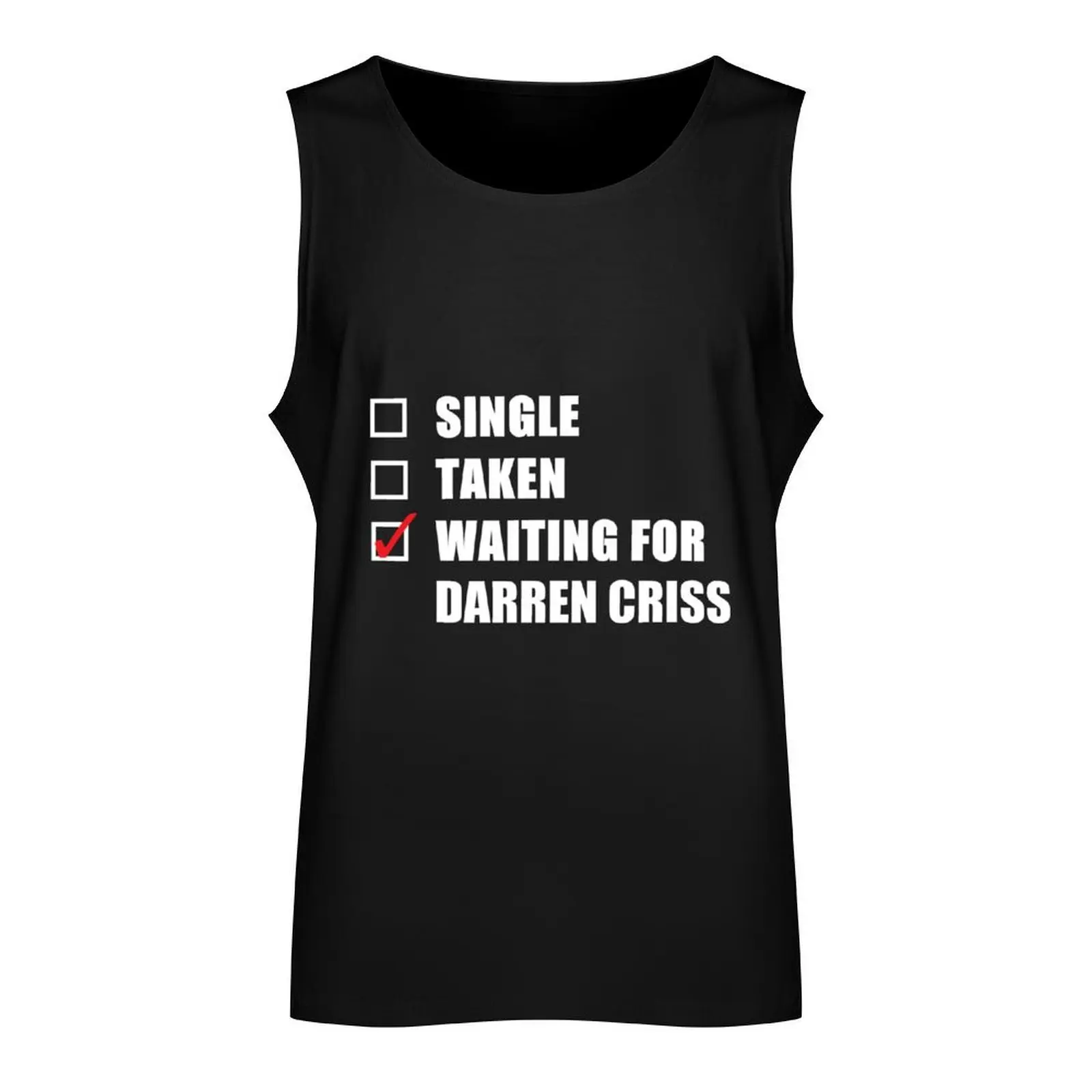 Waiting For Darren Criss Tank Top singlets for men Sports shirt man gym top cotton t-shirts man