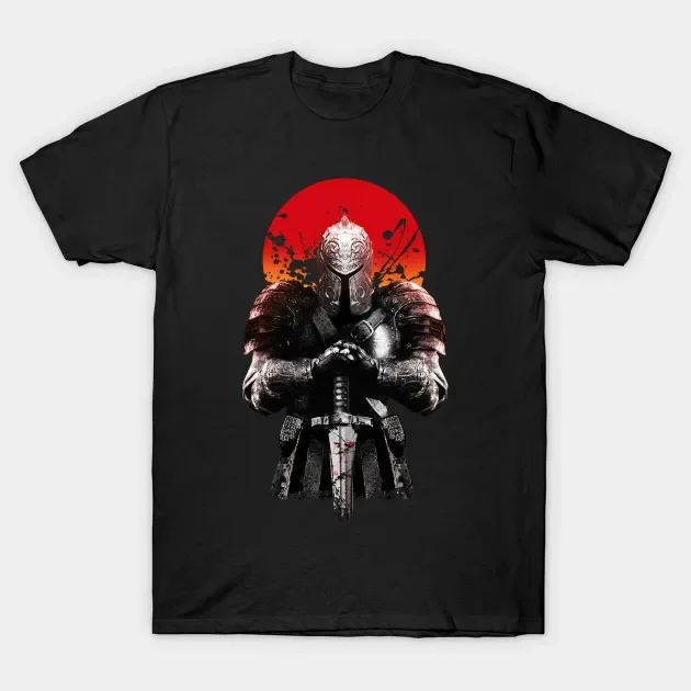 

Cool Knight Templar Armor Graphic Tee Men Casual O-neck Short Sleeve Cotton T-shirt Trip Wear