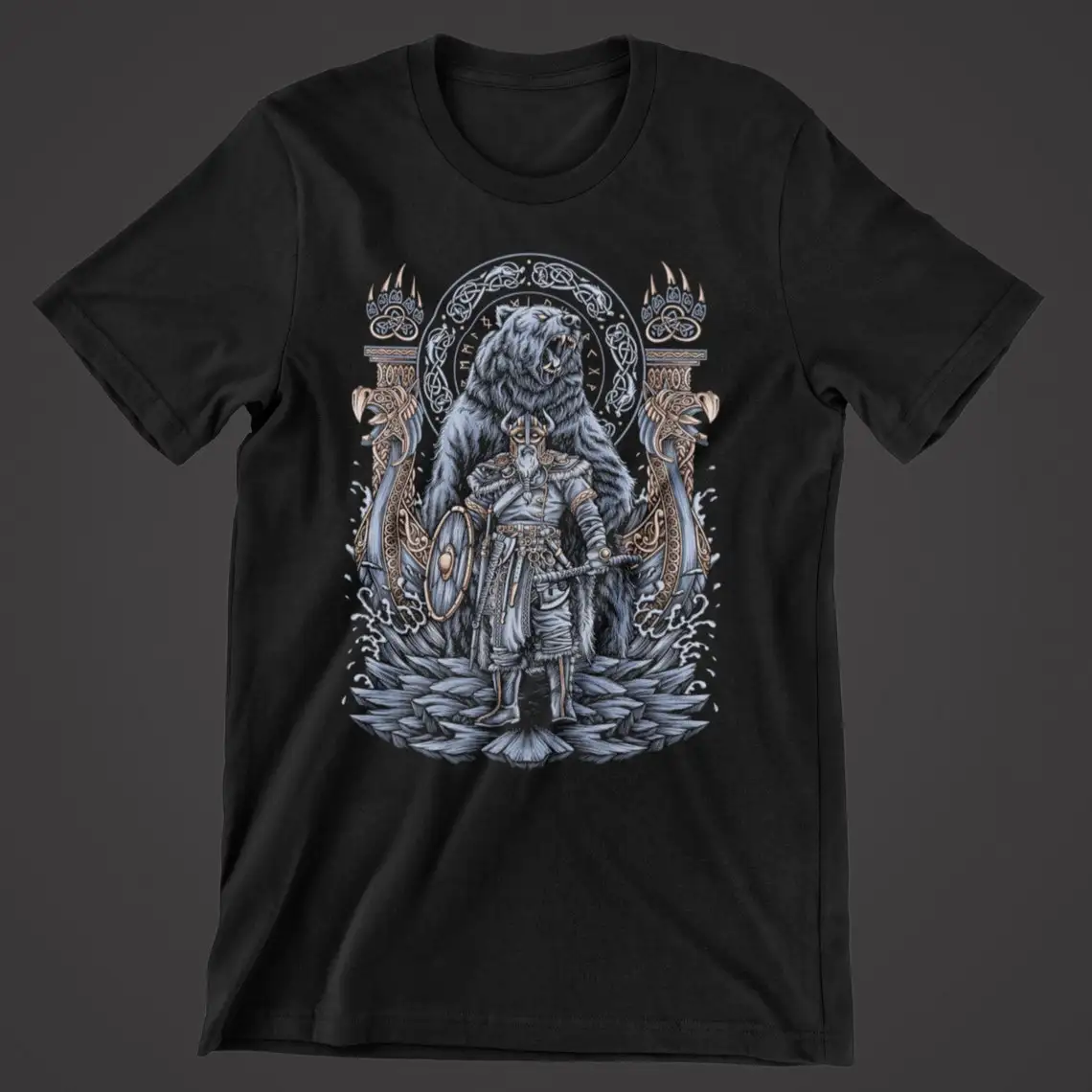 

Nordic Vi king Berserker T-Shirt Short Sleeve Casual 100% Cotton O-Neck Summer Mens T-shirt Size S-3XL