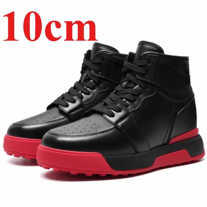 European/American Genuine Leather Casual Personalized Designer Thick Bottom Shoes for Men's Comfortable Height Increasing Shoes