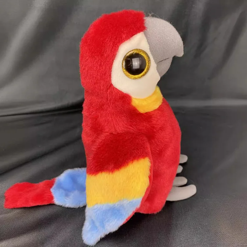 Parrot plush toy children's doll, colorful parrot animal imitation plush doll, children's companion toy, gift