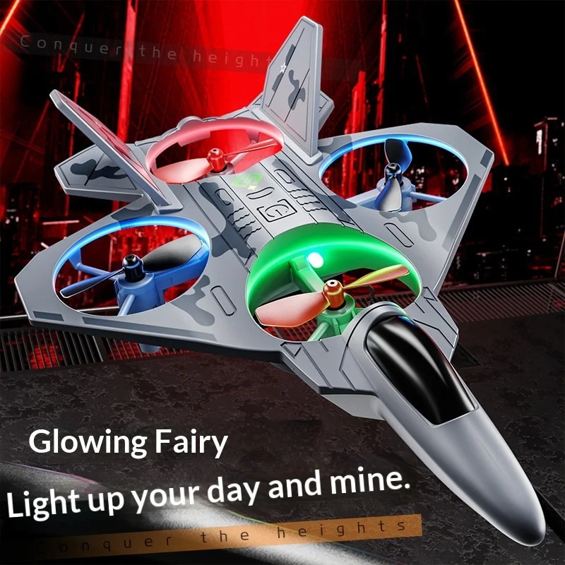 L0718 2.4g Remote Control Mini Four Axis Fixed Wing Drone Altitude Hold Led Lights Stunt Glider Outdoor Flying For Adult Hobby