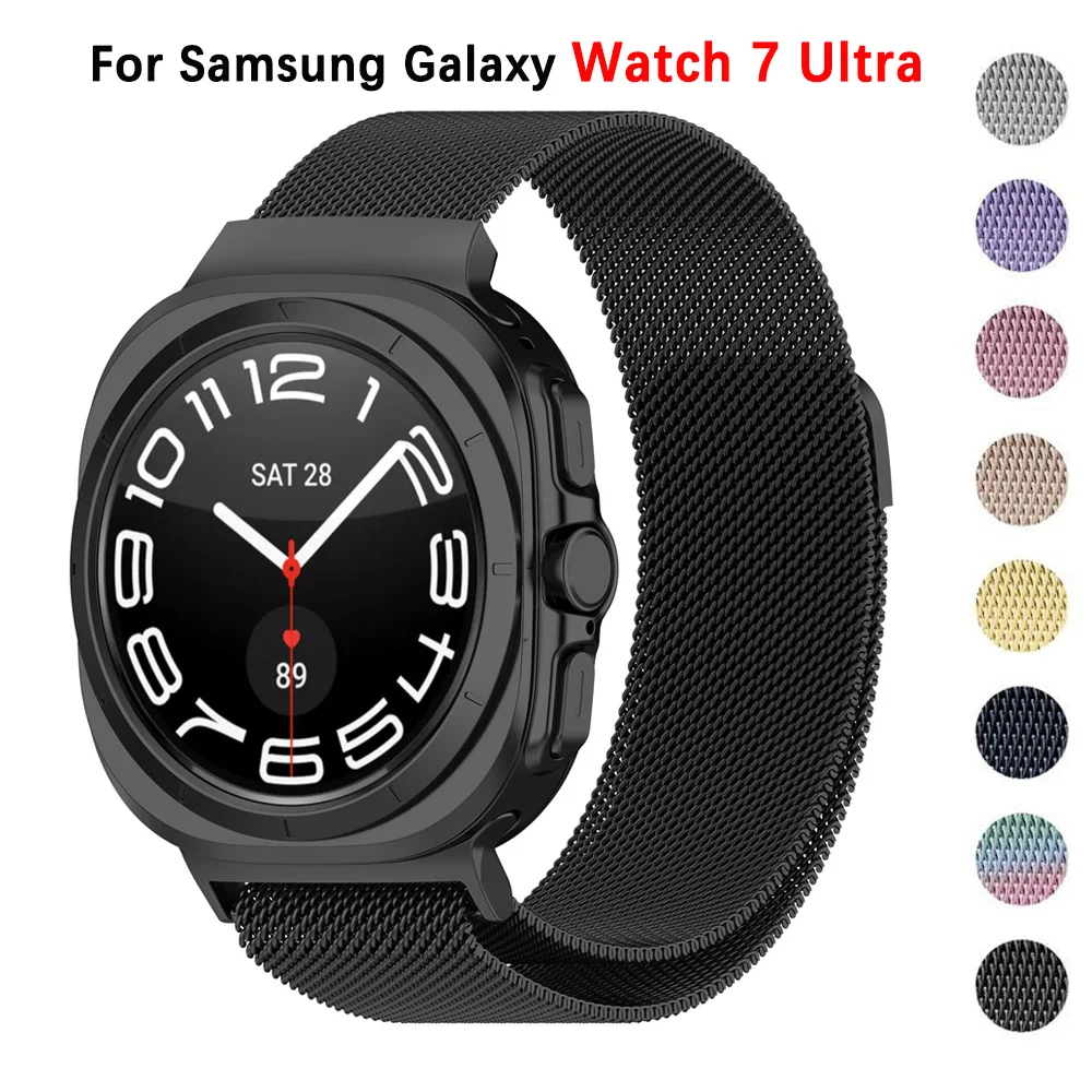 

Milanese Loop for Samsung Galaxy Watch 7 Ultra 47mm Strap Stainless Steel No Gaps Magnetic Bracelet Galaxy Watch 7 Ultra 47 band