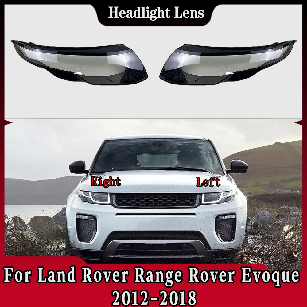 

For Land Rover Range Rover Evoque 2012-2018 Car Front Headlamp Cover Transparent Lampshade Plexiglass Replace Original Lens
