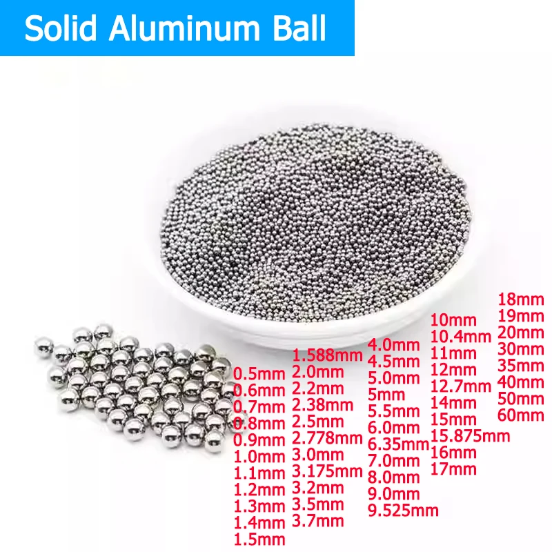 

Solid Aluminum Ball High Precision Smooth Round Ball Dia 0.5mm-60mm for Industrial Hardware DIY Crafts