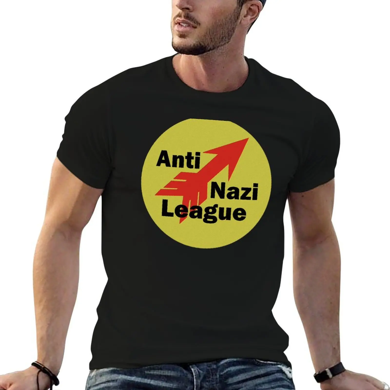 

ANTI NAZI LEAGUE T-Shirt man t shirt luxury t shirts for man pack cotton T-Shirt
