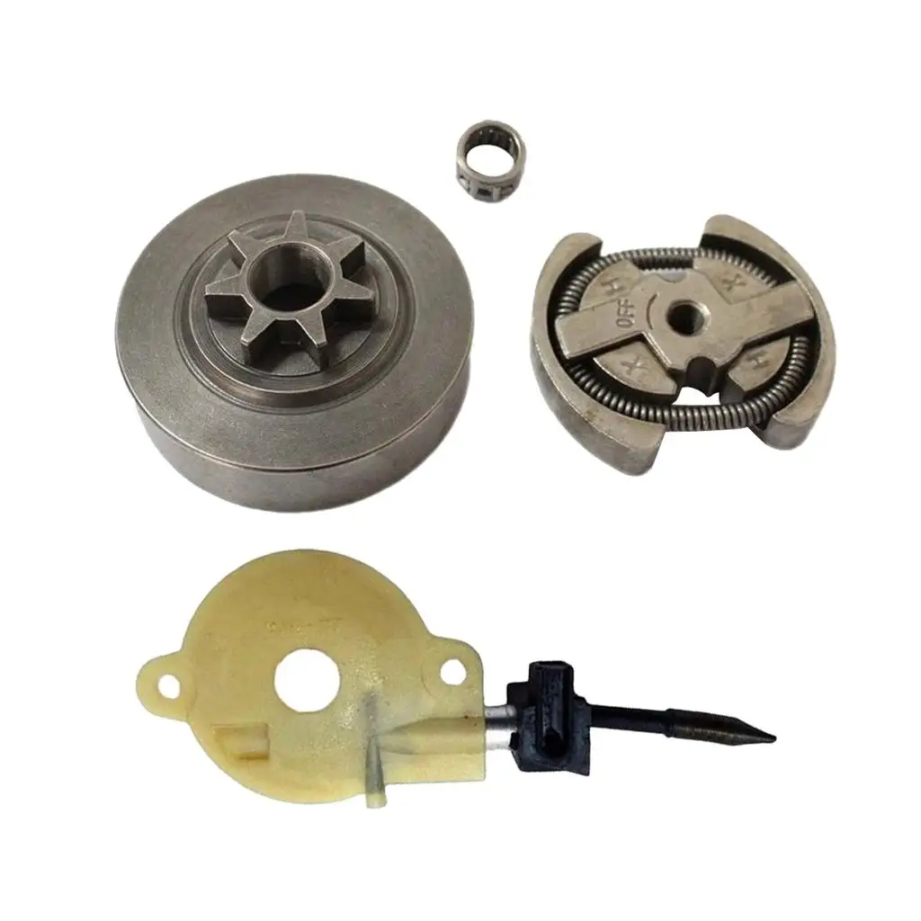 Clutch Drum Kit Metal Chainsaw Parts Oil Pump Compatible for 41 136 137 141 142 Chainsaws