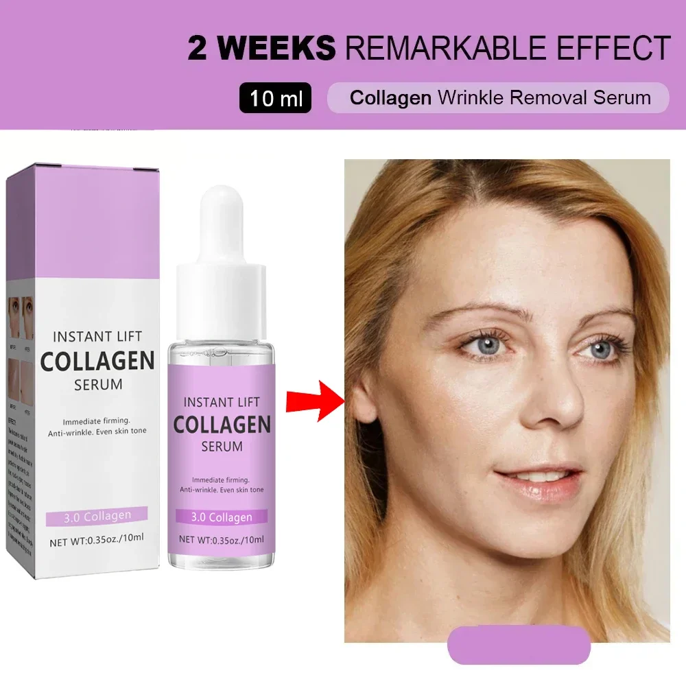 Collagen Face Serumกําจัดริ้วรอยAnti Aging Hyaluronic Acidหน้าผากFine Lines Lifting Facial Serum Skin Care Beauty